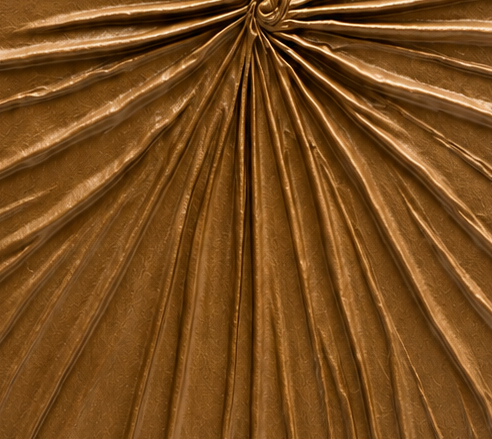 Seismic Bloom, warm earthen ridges radiating from a single point