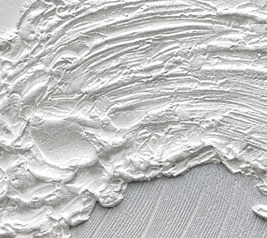 Calm Tide, a tactile silver artwork with soft organic movement