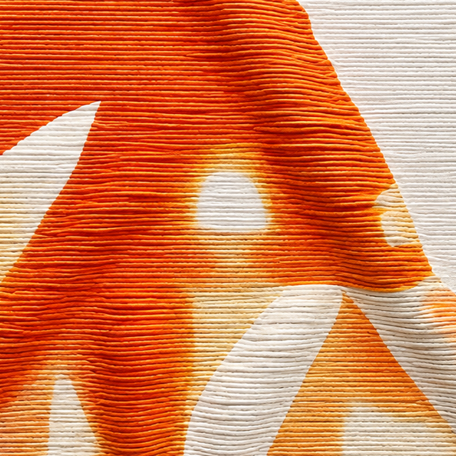 Ember Rise, flowing organic forms in vivid earthy reds