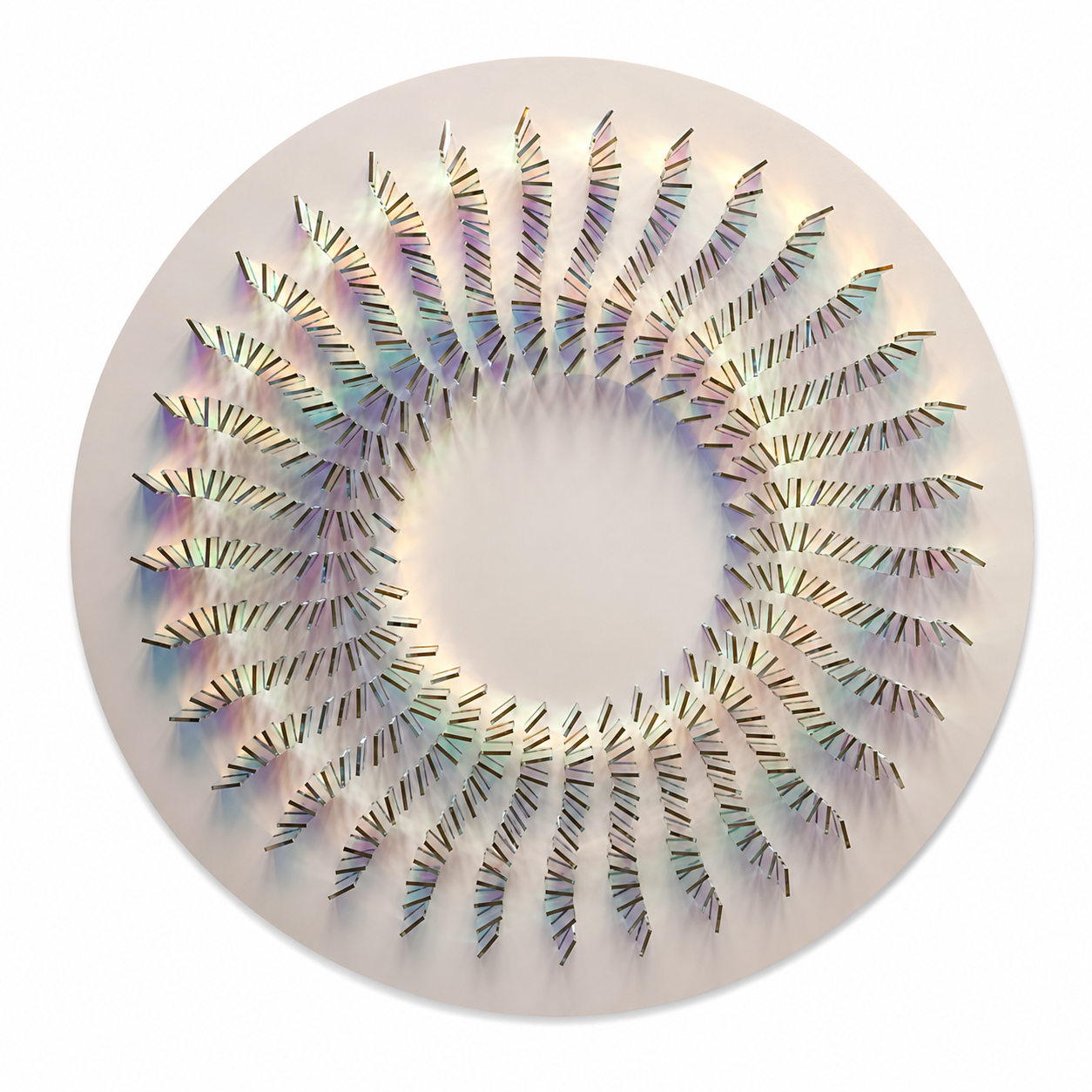 Everlasting Prism, a luminous circular spectrum of iridescent colour