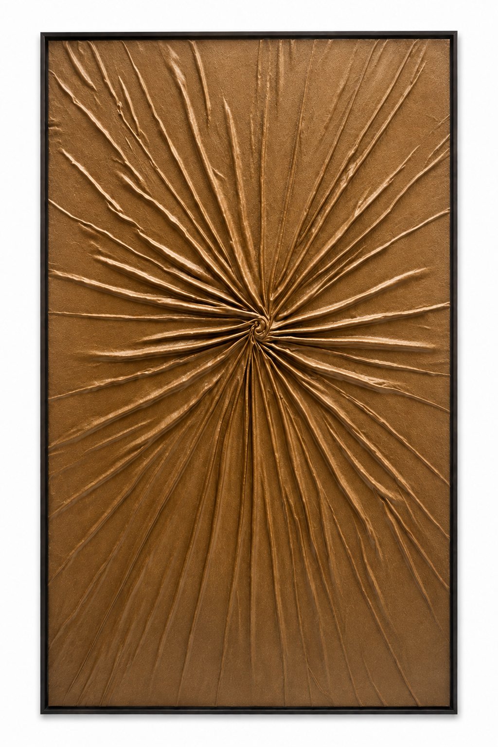 Seismic Bloom, warm earthen ridges radiating from a single point