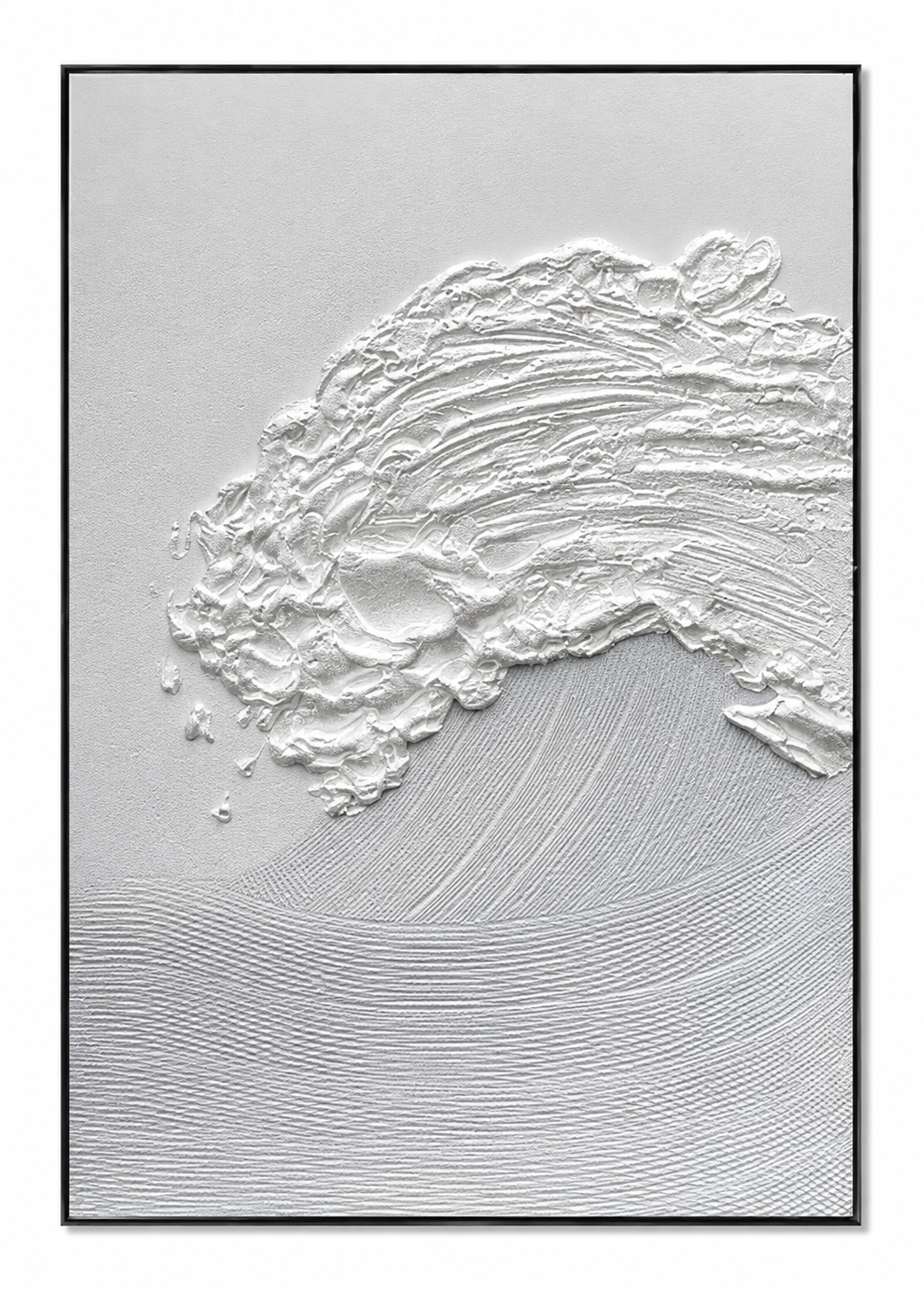 Calm Tide, a tactile silver artwork with soft organic movement