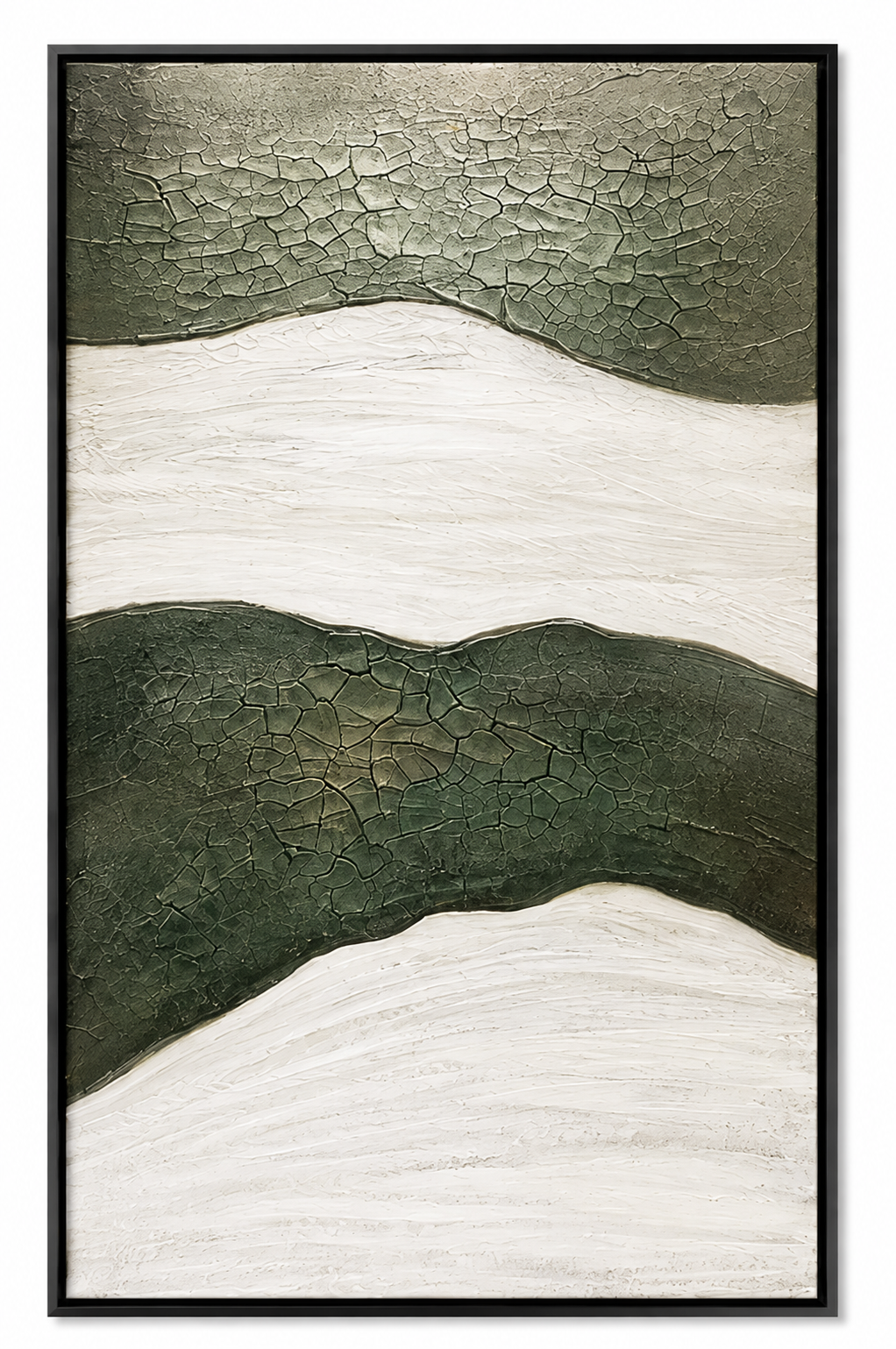 Green Ridge, layered green and white curves inspired by rolling terrain