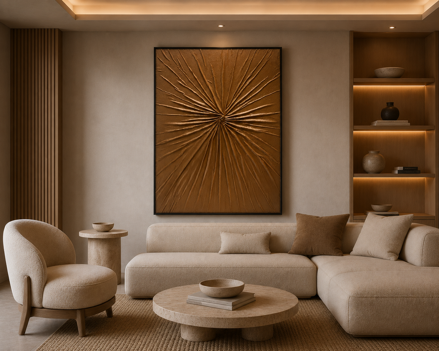 Seismic Bloom displayed in a bold contemporary interior